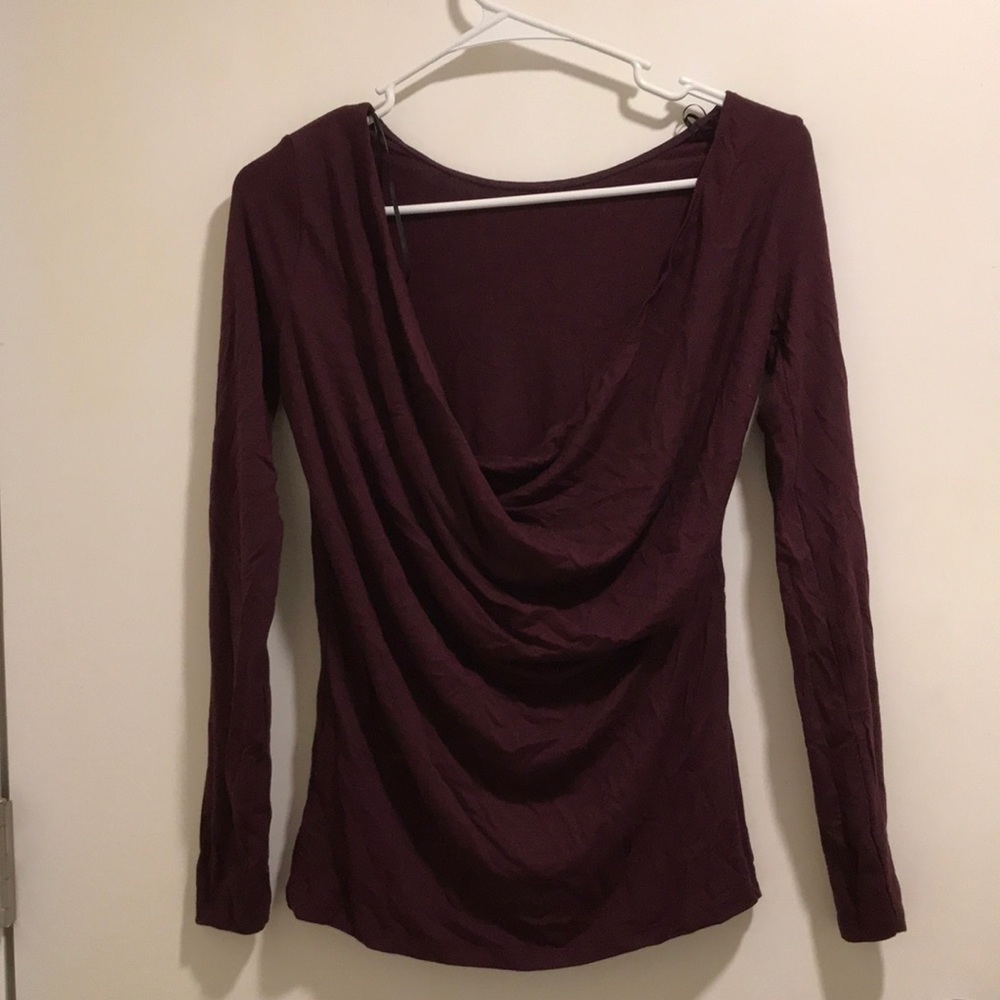 Fabletics burgundy open back active top